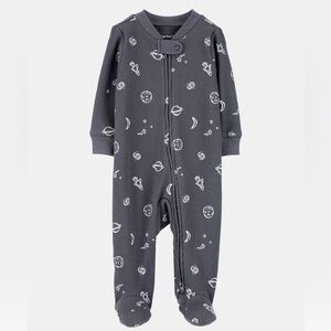 Carter's Space Print 2-Way Zip Waffle Knit Sleep & Play Pajamas